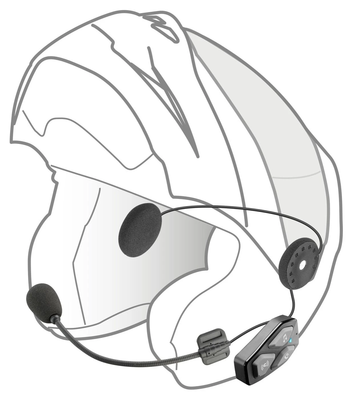 Richa U-COM 3 HD Bluetooth Headset 4 Richa U-COM 3 HD Bluetooth Headset - Afbeelding 4