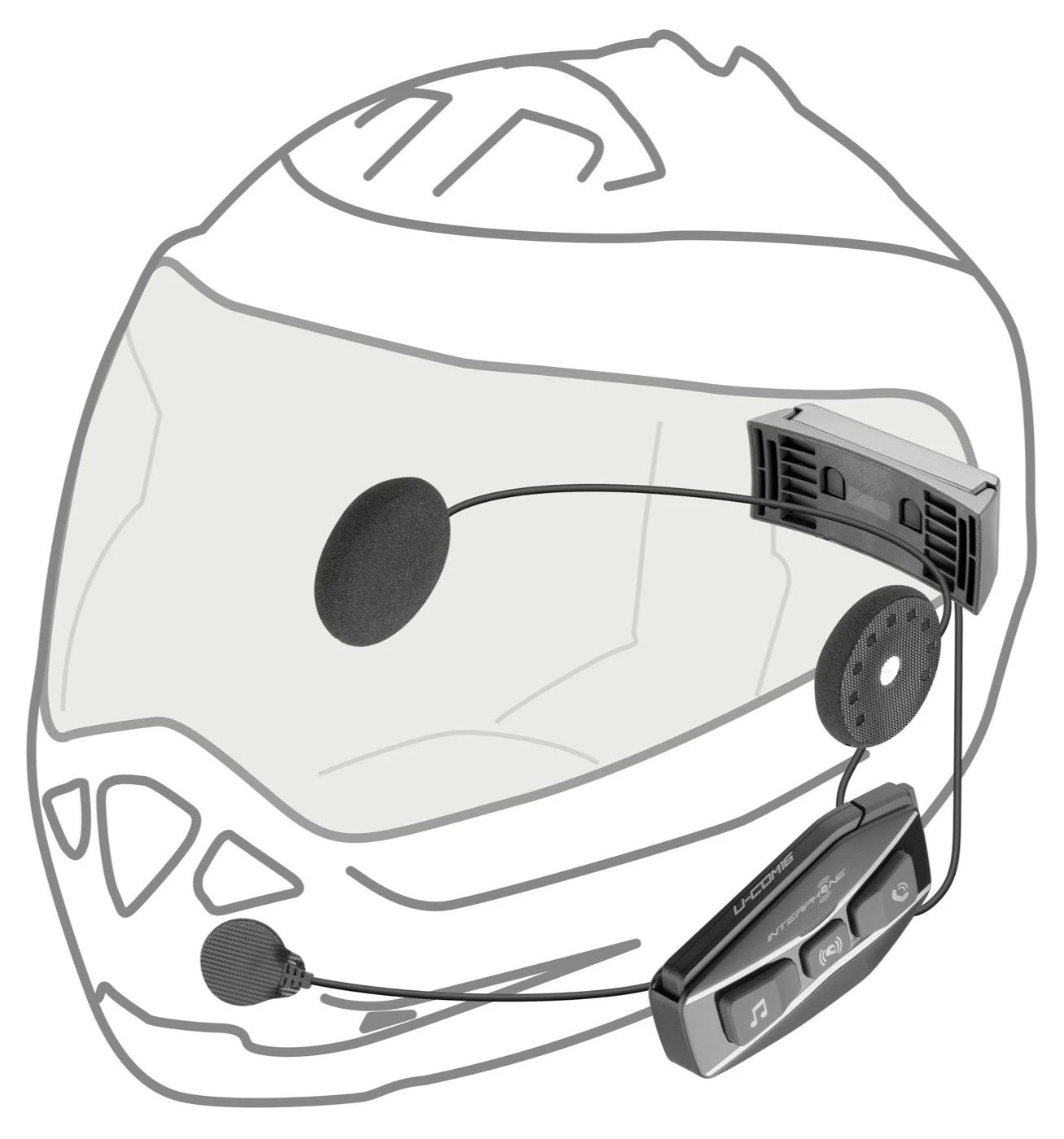 Richa U-COM 16 Twin Mesh Headset 3 Richa U-COM 16 Twin Mesh Headset - Afbeelding 3